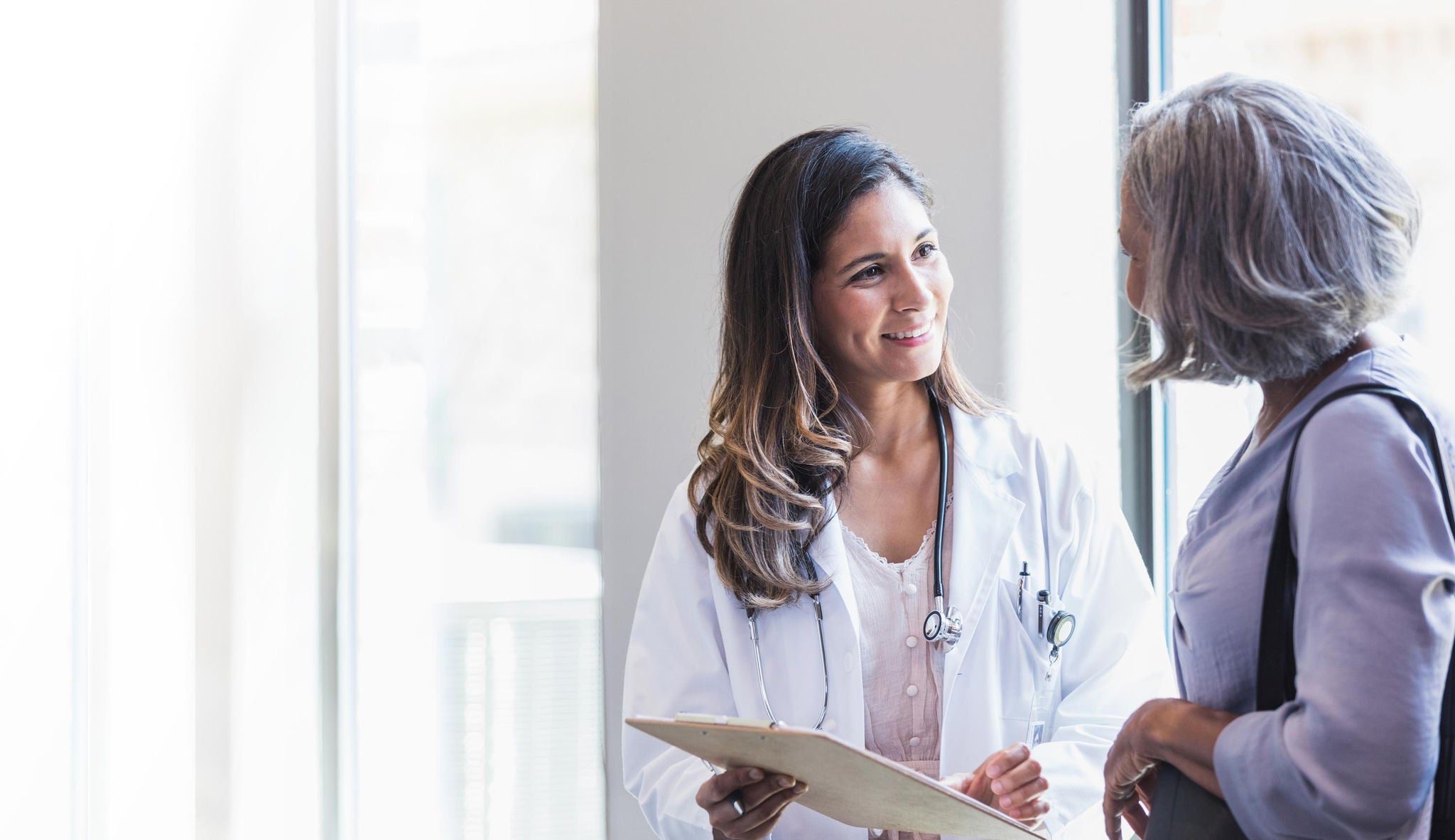 A doctor and a patient having a conversation