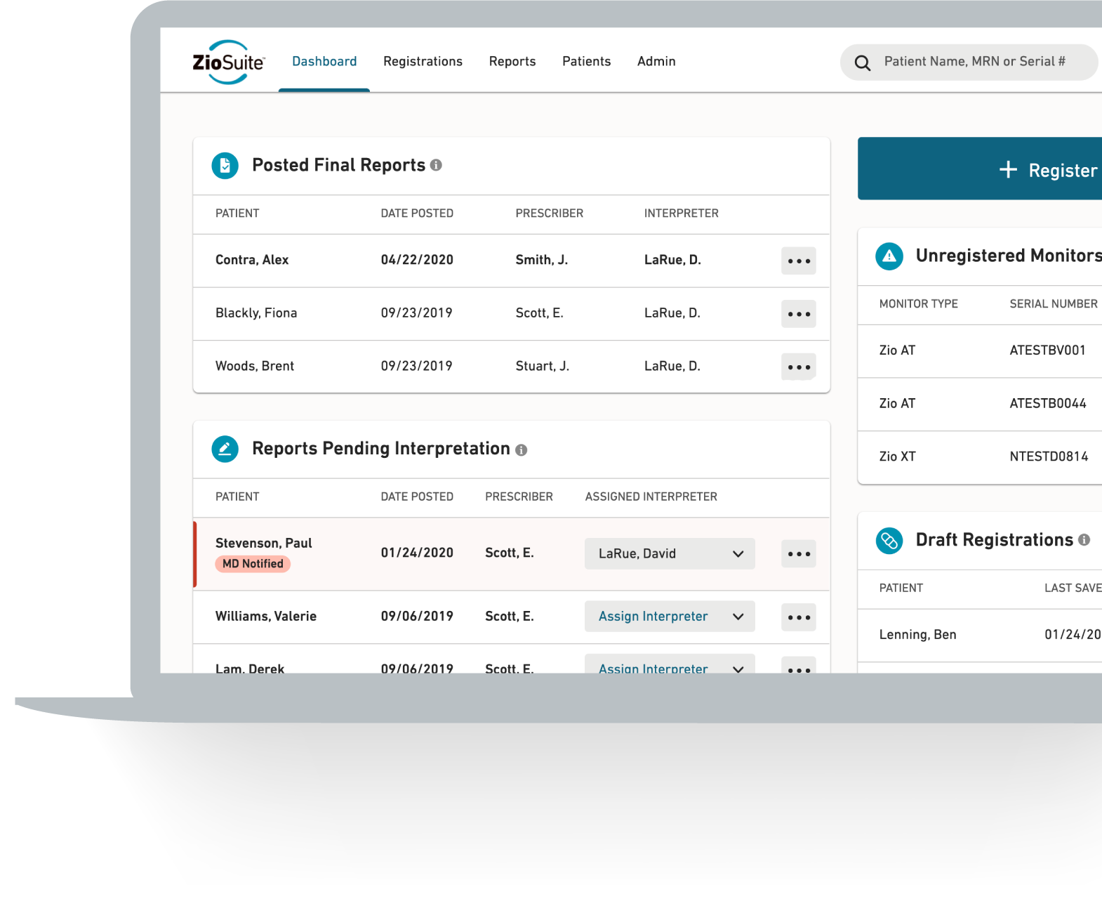 ZioSuite. The patient management portal built for efficiency.